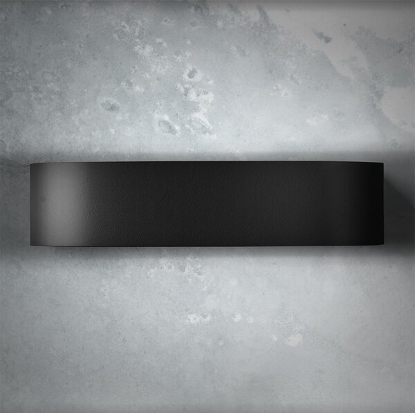 Applique moderno promoingross handles a22 ne led metallo nero lampada parete monoemissione - Promoingross