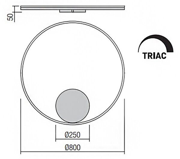 Applique moderna redo group orbit 01 1960 led dimmerabile lampada parete soffitto - Redo Group