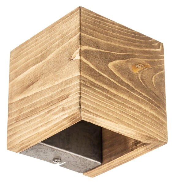 Applique trio lighting brad 223710130 led dimmerabile legno biemissione lampada parete classica rustica - Trio Lighting