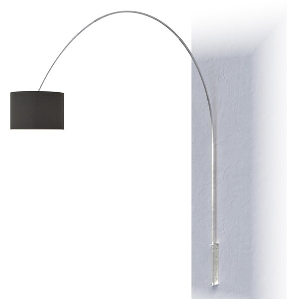 Piantana parete arco moderna top light turning 1187 b7 e27 led metallo tessuto lampada braccio parete - Top Light