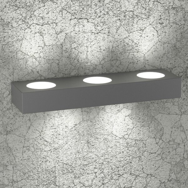 Applique moderna top light beaside 1190 a5 gx53 led metallo biemissione lampada parete - Top Light