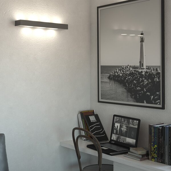 Applique moderna top light beaside 1190 a7 gx53 led metallo biemissione lampada parete - Top Light