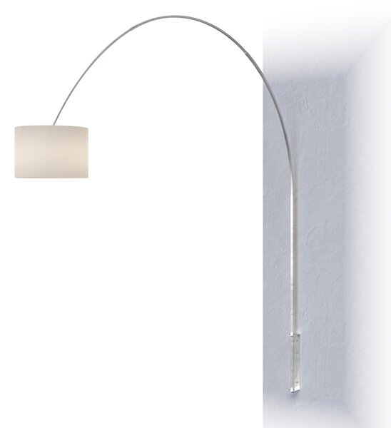 Piantana parete arco moderna top light turning 1187 b7 e27 led metallo tessuto lampada braccio parete - Top Light