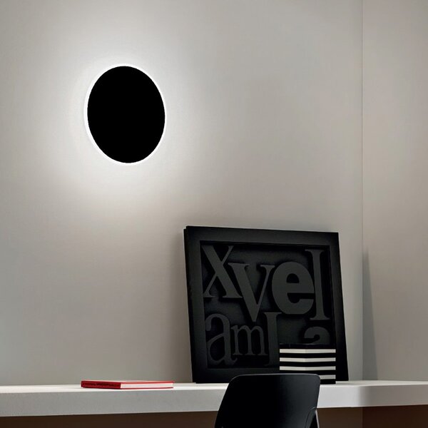 Applique moderno gea luce fortuna ap nero 1320lm lampada parete - Gea Luce