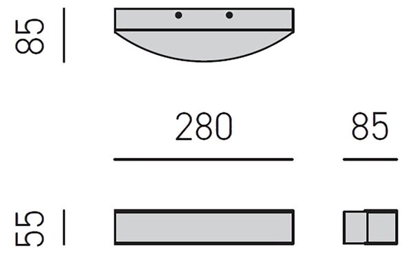 Applique led gea luce gap gap500n lampada parete moderna biemissione - Gea Luce