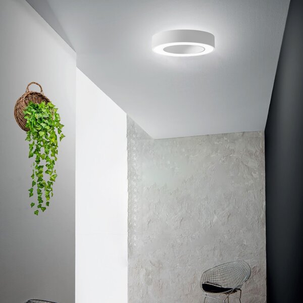 Plafoniera led gea luce flor pp bianco 2300lm 3000°k lampada soffitto moderna - Gea Luce