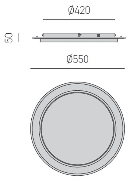 Plafoniera led gea luce dharma pg 3300lm 3000°k lampada soffitto moderna - Gea Luce