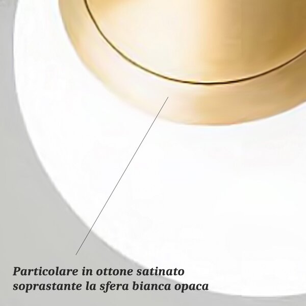Plafoniera led sfere perenz ball 8002 b lc 2470lm 3000°k lampada soffitto moderna classica - Perenz