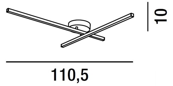 Applique led perenz syncro 8046 n ctd dimmerabile orientabile alluminio - Perenz