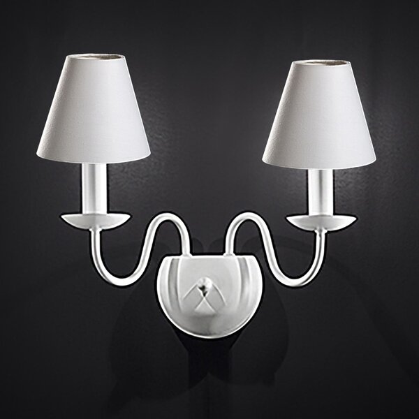 Applique classico contemporaneo perenz ducale 6266 b e14 led lampada parete paralumi tessuto - Perenz