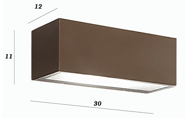 Applique esterno perenz step 6732 e ip54 e27 led lampada parete giardino - Perenz