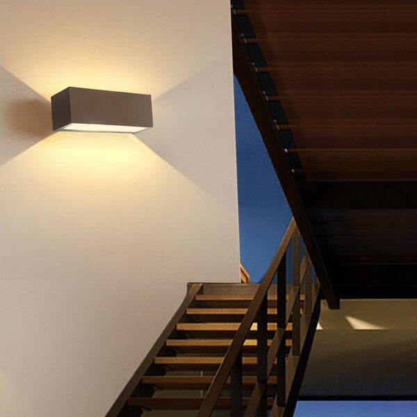 Applique esterno perenz step 6732 e ip54 e27 led lampada parete giardino - Perenz