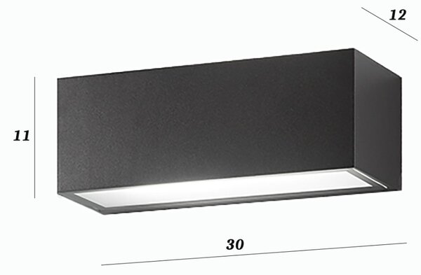 Applique esterno perenz step 6732 a ip54 e27 led lampada parete giardino - Perenz