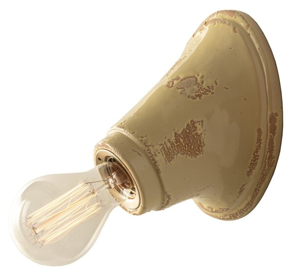 Applique toscot torino 833 98 e27 led maiolica toscana lampada parete artigianale rustica terracotta - Toscot