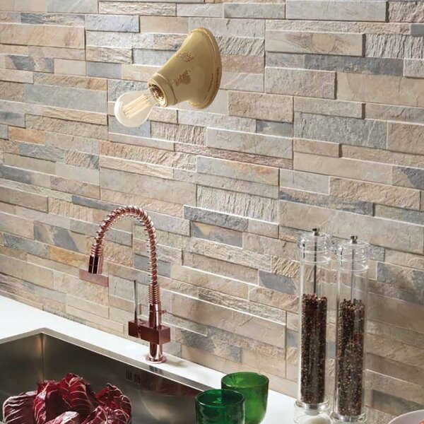 Applique toscot torino 833 98 e27 led maiolica toscana lampada parete artigianale rustica terracotta - Toscot