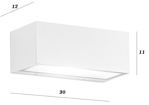 Applique esterno perenz step 6732 b ip54 e27 led lampada parete giardino - Perenz