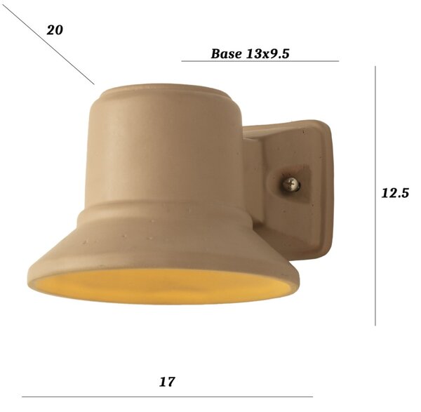Applique toscot novecento 935 93 gx53 led ip44 maiolica toscana lampada parete artigianale rustica - Toscot