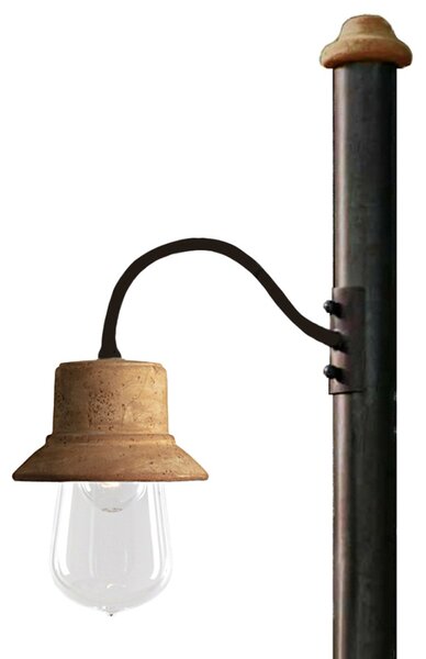 Lampioncino toscot novecento 932 gs ip44 e27 led galestro lampada terra artigianale rustica terracotta - Toscot