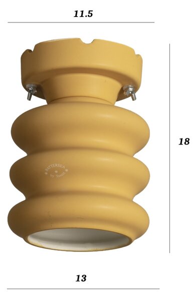Plafoniera toscot battersea 956 p gu10 led ceramica lampada soffitto artigianale rustica - Toscot