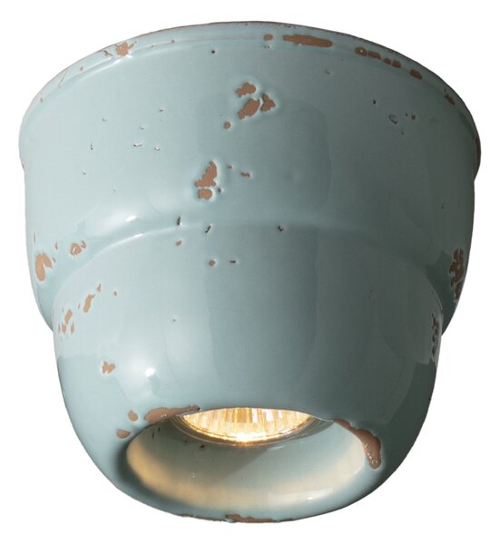 Plafoniera toscot torino 838 99 gu10 led maiolica toscana lampada soffitto artigianale rustica terracotta - Toscot