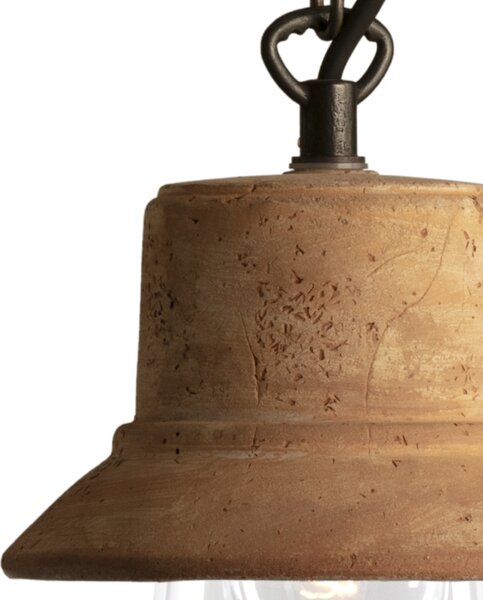 Lampadario toscot novecento 931 gs ip44 e27 led galestro lampada soffitto artigianale rustica terracotta - Toscot