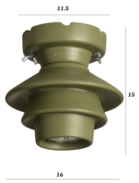 Plafoniera toscot battersea 952 p gu10 led ceramica lampada soffitto artigianale rustica - Toscot