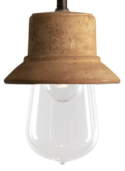 Lampioncino toscot novecento 932 gs ip44 e27 led galestro lampada terra artigianale rustica terracotta - Toscot