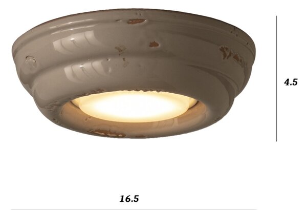 Plafoniera toscot torino 839 51 gx53 led maiolica toscana lampada soffitto artigianale rustica - Toscot