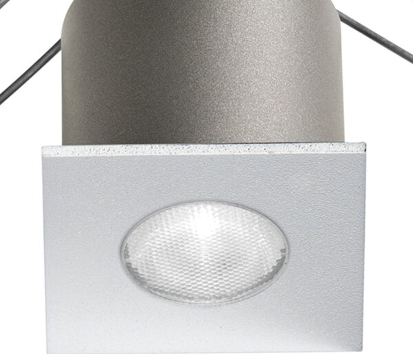 Faretto incasso bianco alluminio gea led gfa1092c led 3000k 230lm spot quadrato moderno led integrato - Gea Led
