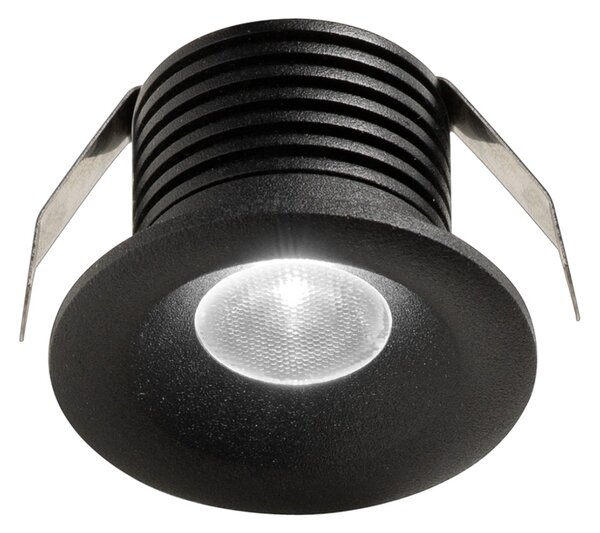 Faretto incasso nero alluminio gea led gfa1081c led 3000k 230lm spot tondo moderno led integrato - Gea Led