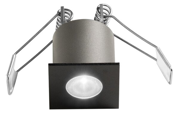 Faretto incasso nero alluminio gea led gfa1093c led 3000k 230lm spot quadrato moderno led integrato - Gea Led