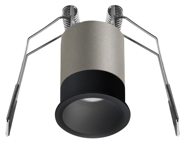 Faretto incasso nero alluminio gea led gfa1101c led 3000k 230lm spot tondo moderno led integrato - Gea Led