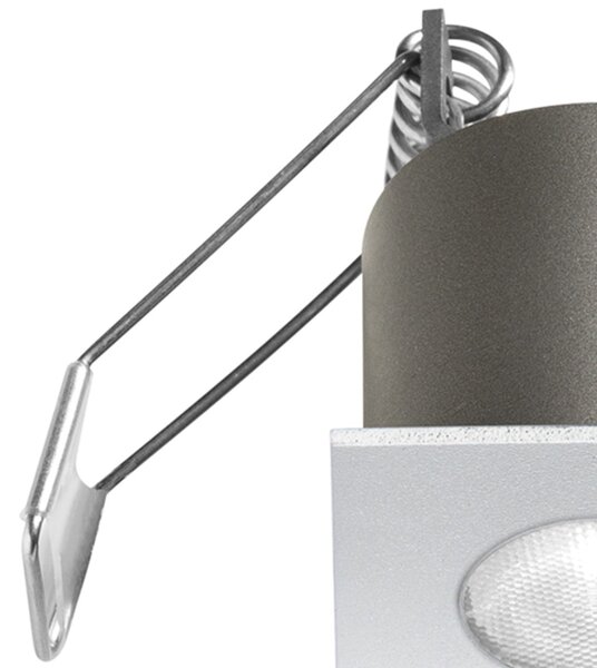 Faretto incasso bianco alluminio gea led gfa1092c led 3000k 230lm spot quadrato moderno led integrato - Gea Led