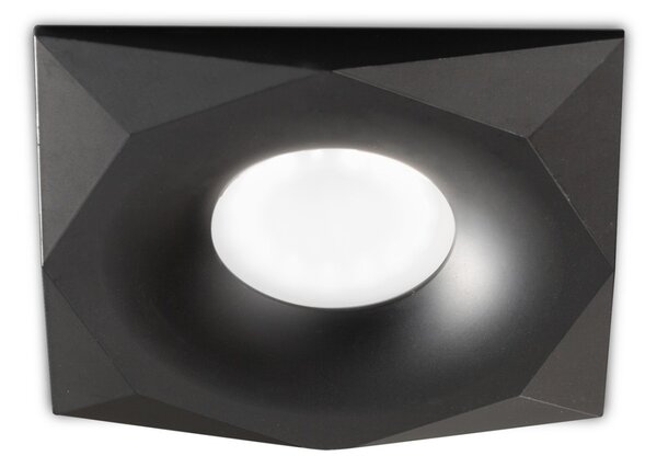 Faretto incasso nero gea led gfa1181 gu10 led ip20 alluminio lampada soffitto quadrato - Gea Led
