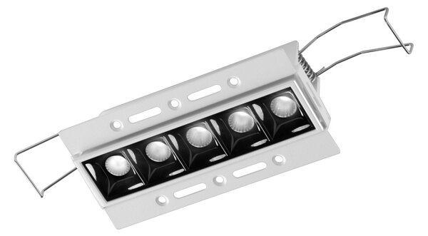 Faretto incasso nero alluminio gea led gfa1130c led 3000k 800lm moderno led integrato - Gea Led