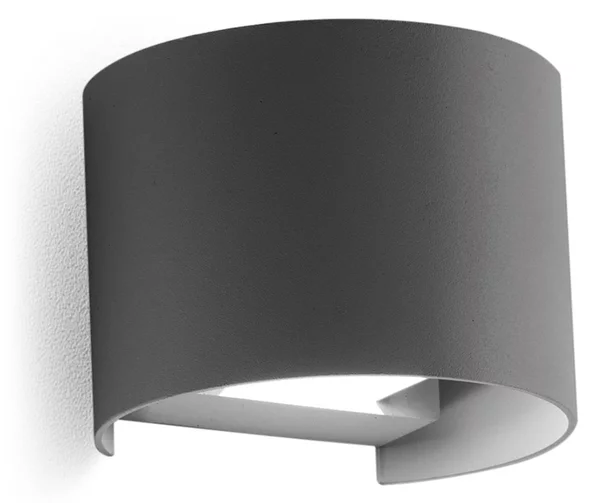 Applique antracite gea led henk r ges876c led 3000k ip65 fascio regolabile lampada parete biemissione moderna esterno - Gea Led