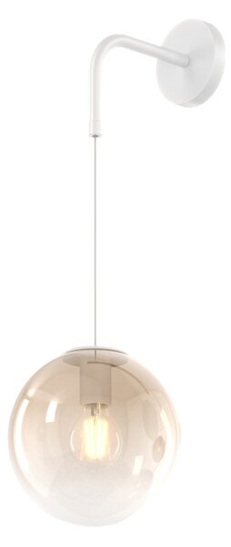 Applique moderna top light big eclipse 1194 b a am e27 led vetro lampada parete sfera globo - Top Light