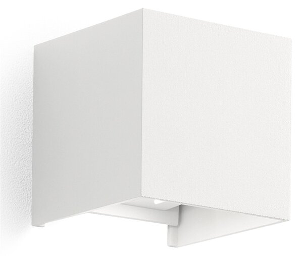 Applique alluminio gea led henk q ges865c led ip65 3000°k fascio regolabile lampada parete biemissione moderna cubo esterno - Gea Led