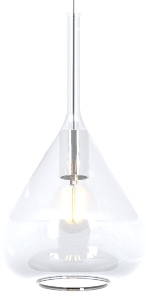 Applique moderna top light kona 1177 cr a tr e27 led lampada parete vetro - Top Light