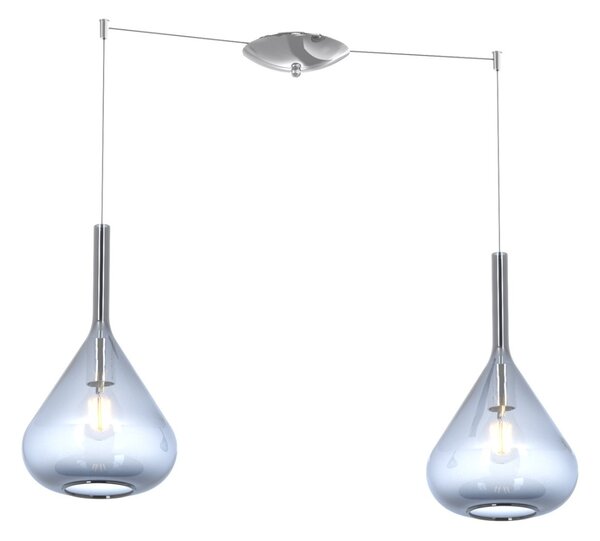 Lampadario top light kona 1177 cr s2 s bl e27 led lampada soffitto moderna - Top Light
