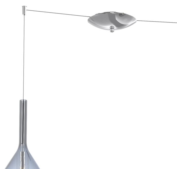 Lampadario top light kona 1177 cr s2 s bl e27 led lampada soffitto moderna - Top Light