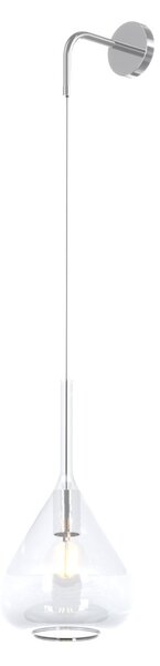 Applique moderna top light kona 1177 cr a tr e27 led lampada parete vetro - Top Light