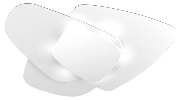 Plafoniera vetro top light strategy 1196 plg bi e27 led lampada soffitto parete moderna - Top Light