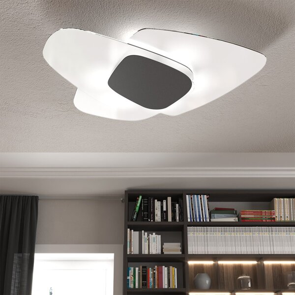 Plafoniera vetro top light strategy 1196 plg e27 led lampada soffitto parete - Top Light