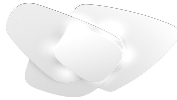 Plafoniera vetro top light strategy 1196 plm bi e27 led lampada soffitto parete moderna - Top Light