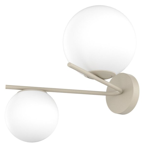 Applique plafoniera moderna top light boomerang 1200 2 e27 led lampada parete soffitto sfera vetro - Top Light