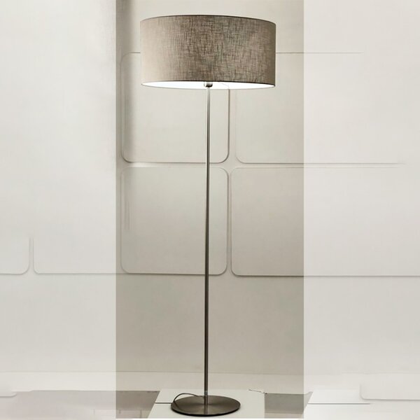 Piantana illuminando cilindro te 58 e27 led metallo tessuto cilindro lampada terra classica moderna - Illuminando