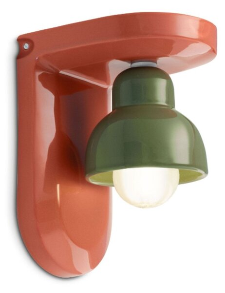 Applique ceramica ferroluce decò berimbau c2600 e27 led lampada parete classica contemporanea - Decò