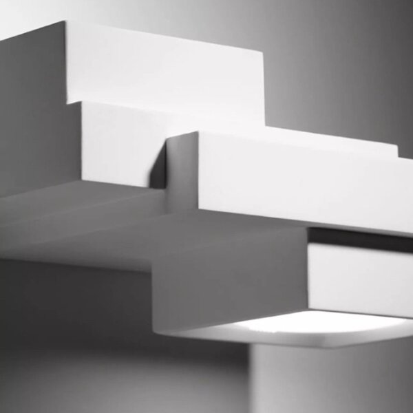 Applique gesso sforzin sibari t380 gx53 led biemissione lampada parete - Sforzin Illuminazione