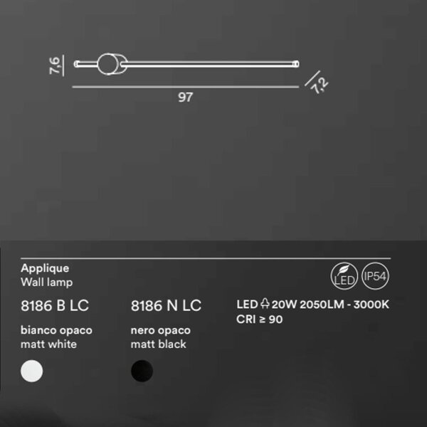 Applique moderno perenz illumina clock 8186 led metallo lampada parete - Perenz